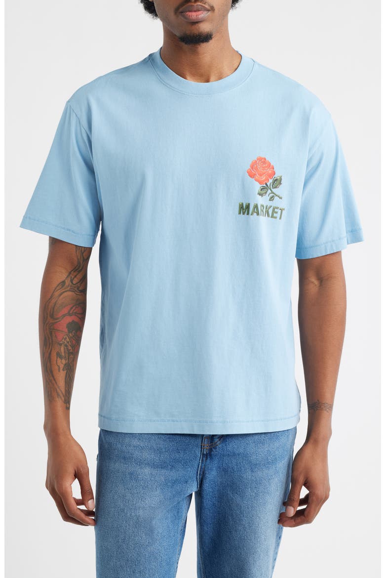Have a Nice Day 3D Cotton Graphic T-Shirt, Main, color, BLUE
