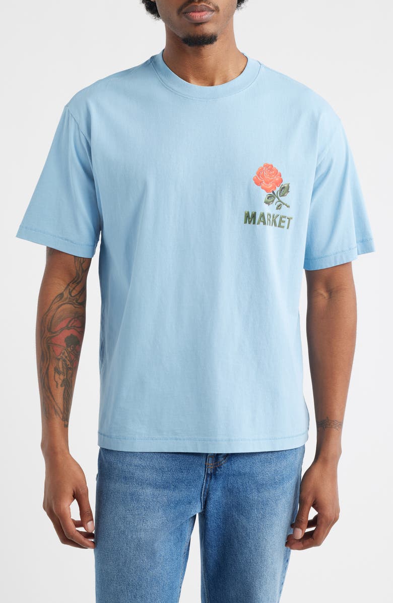 MARKET Have a Nice Day 3D Cotton Graphic T-Shirt, Main, color, Blue