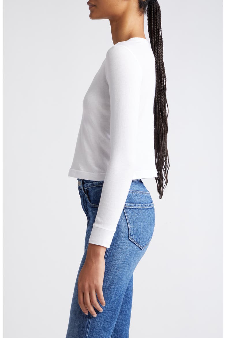 Benny Crewneck Crop T-Shirt, Alternate, color, WHITE