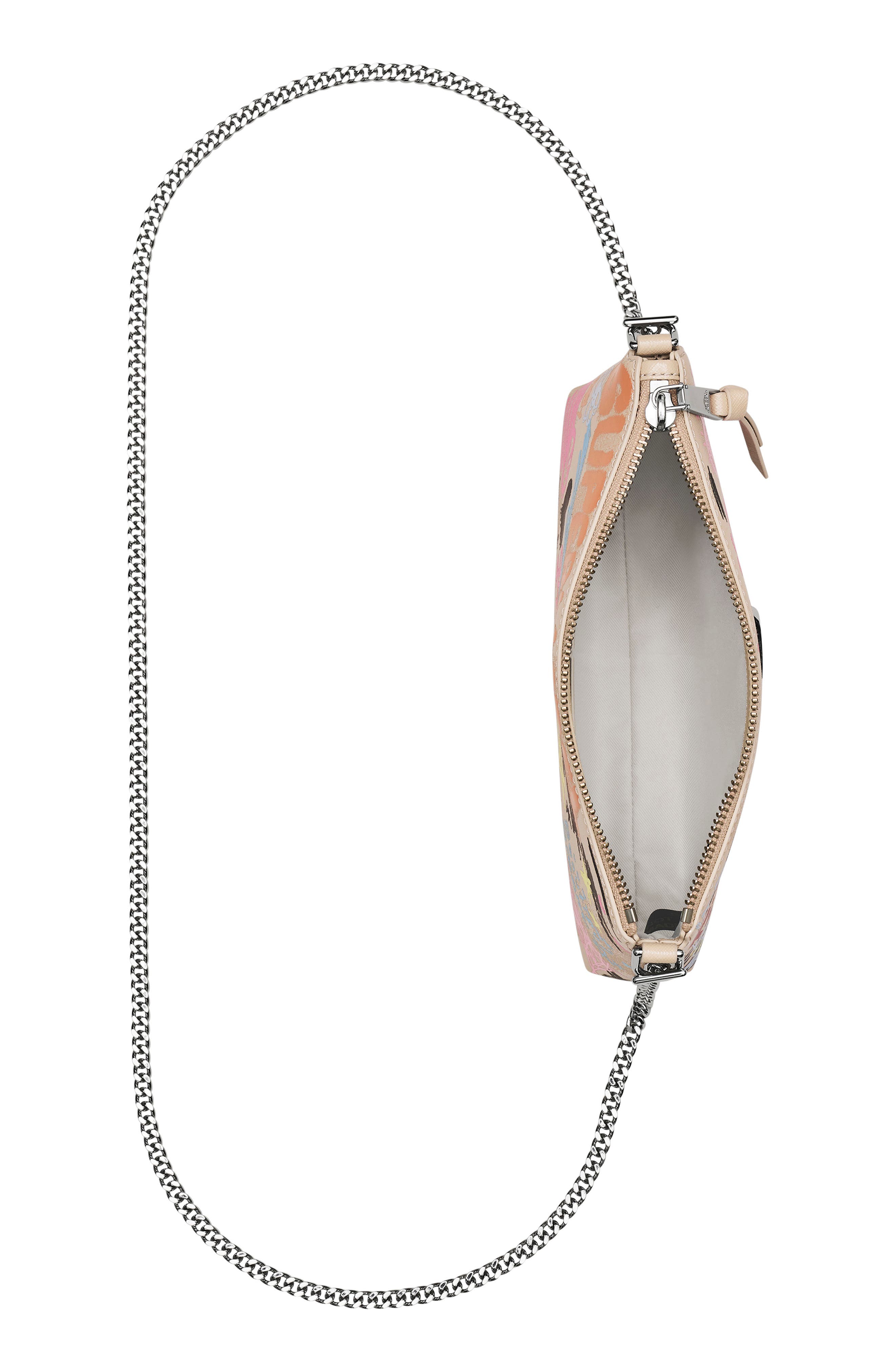 Marc Jacobs The Punk Scribble Snapshot Convertible Shoulder Bag, Alternate, color, Beige Multi