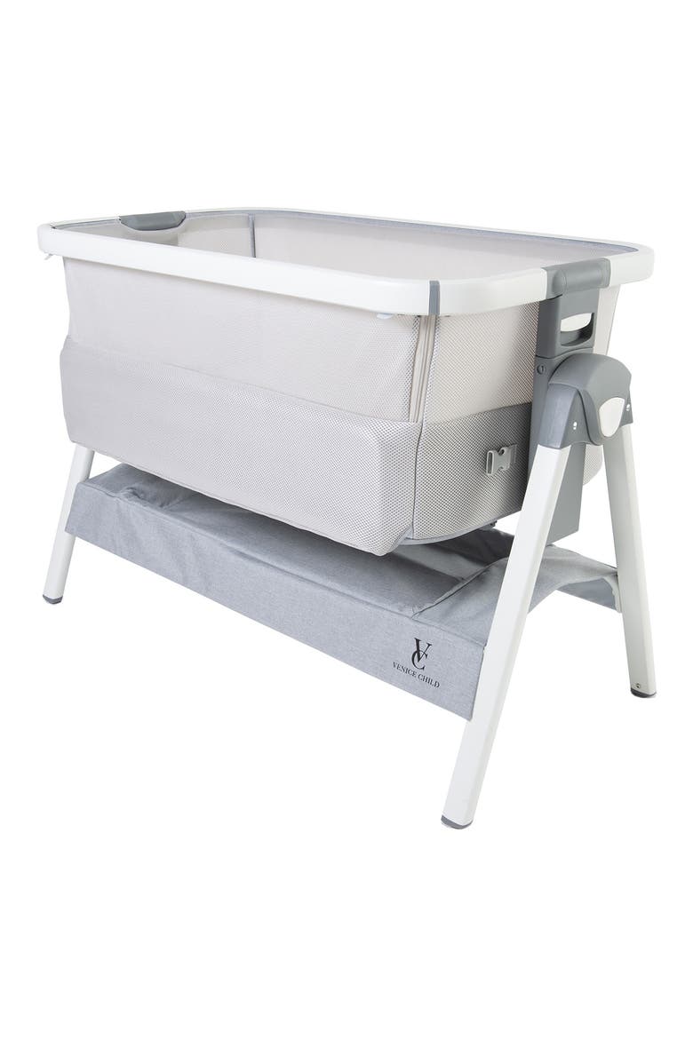California Dreaming Portable Bedside Bassinet, Alternate, color, GRAY