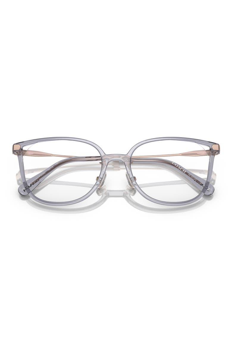 55mm Square Optical Glasses, Alternate, color, TRANSPARENT PURPLE / DEMO LENS