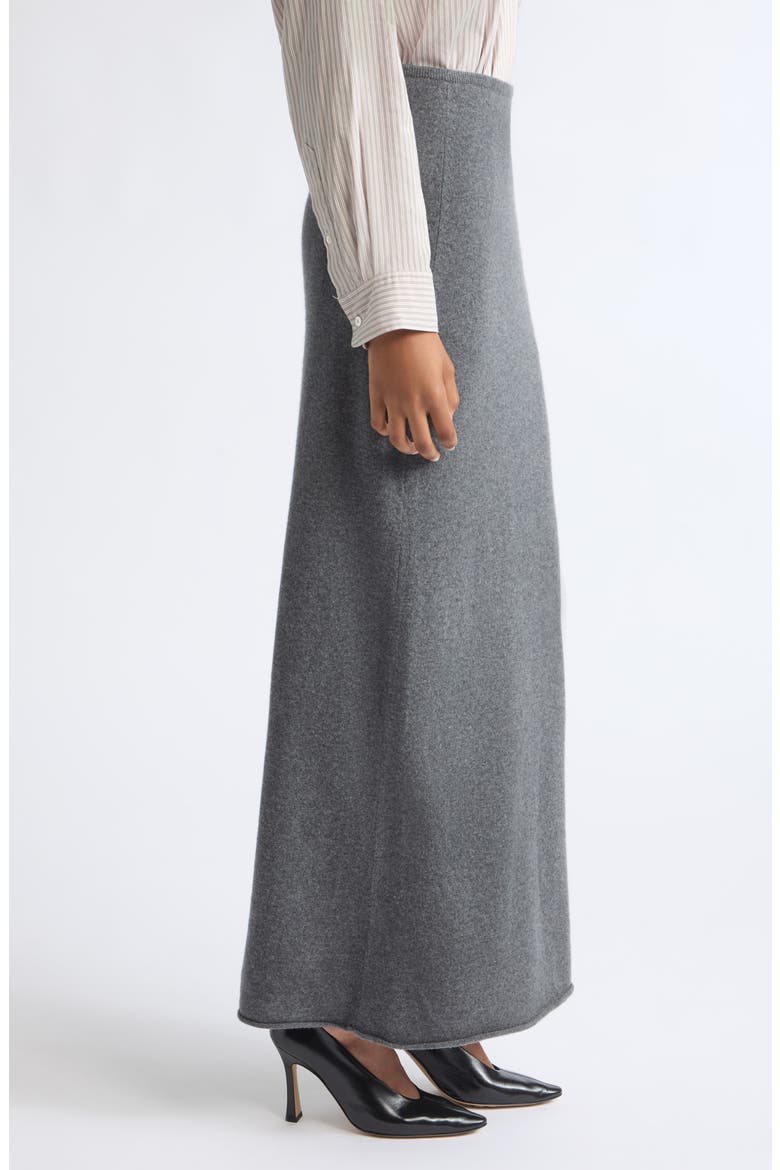 Extrafine Merino Wool Maxi Skirt, Alternate, color, CHARCOAL MELANGE