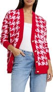 River Island Houndstooth V-Neck Cardigan