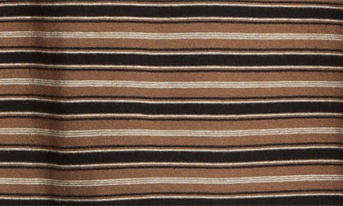 Jungles Skeleton Stripe Layered Long Sleeve T-shirt In Brown