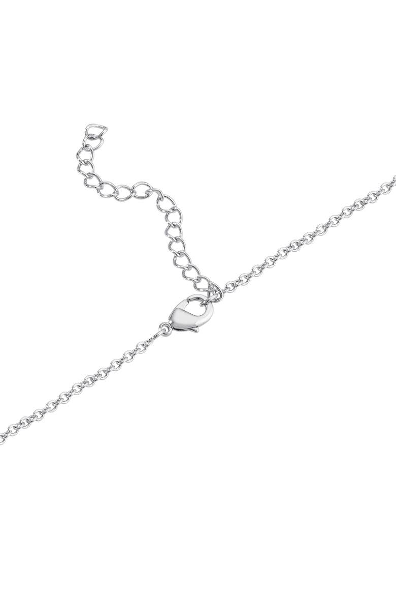 Silver Plated Shaker Pendant Necklace, 18", Alternate, color, Silver, white, red