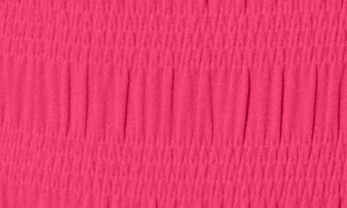 Andie Monte Smocked One-shoulder One-piece Swimsuit In Pink