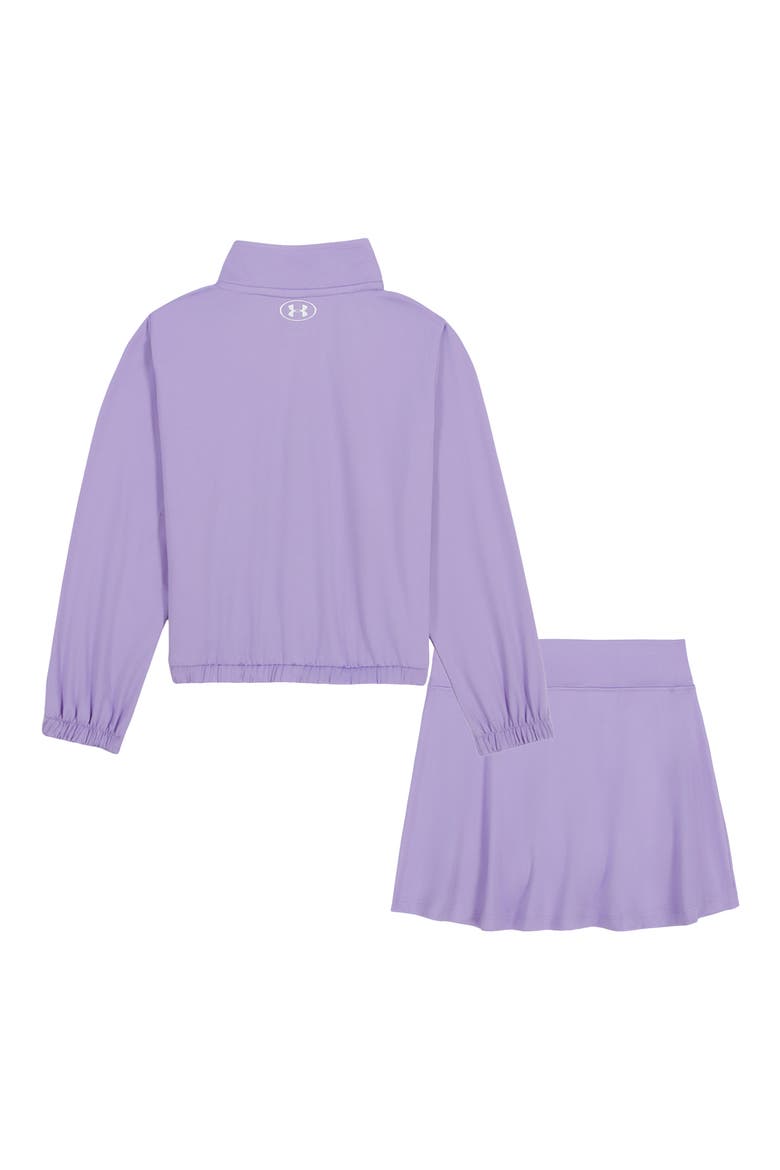 Kids' Quarter Zip Pullover & Skirt Set, Alternate, color, PURPLE