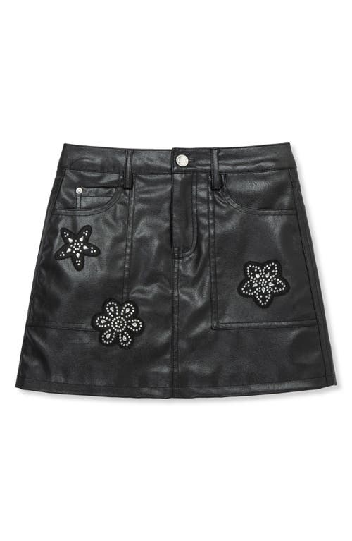 Truce Kids' Faux Leather Skort in Black 