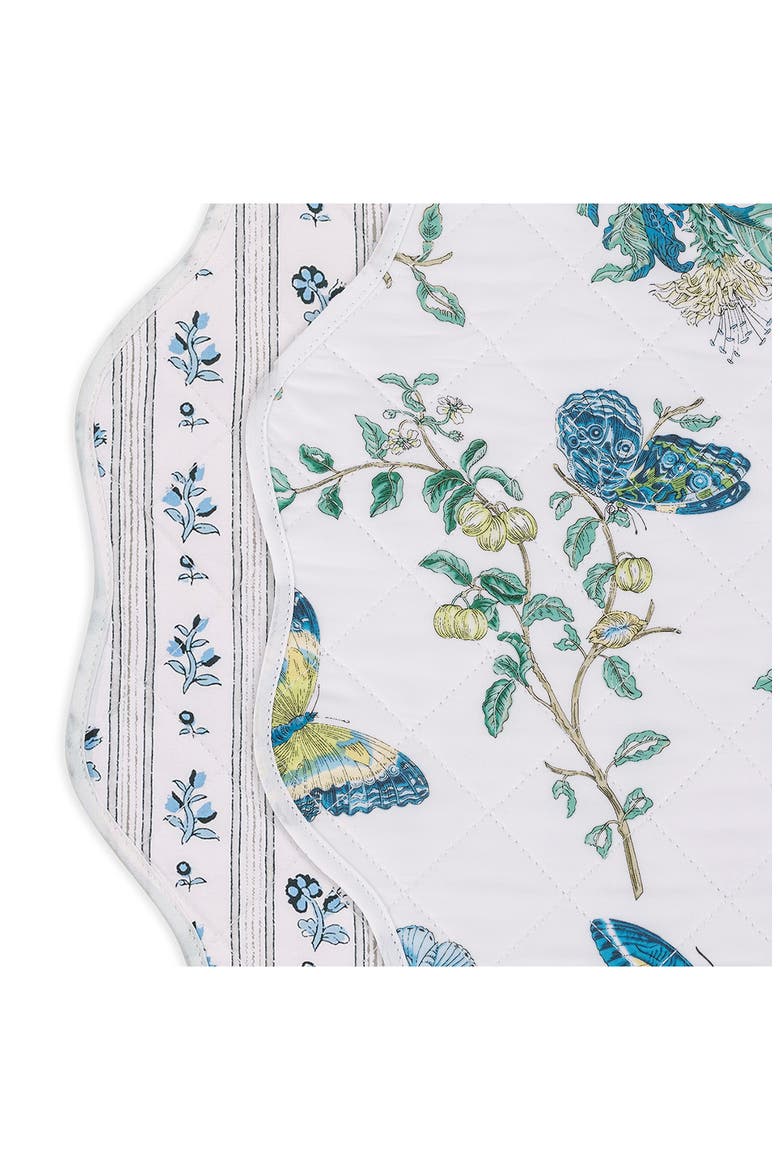 Set of 4 Reversible Quilted Placemats, Alternate, color, BAUDIN BLUE/ CABANON BLUE