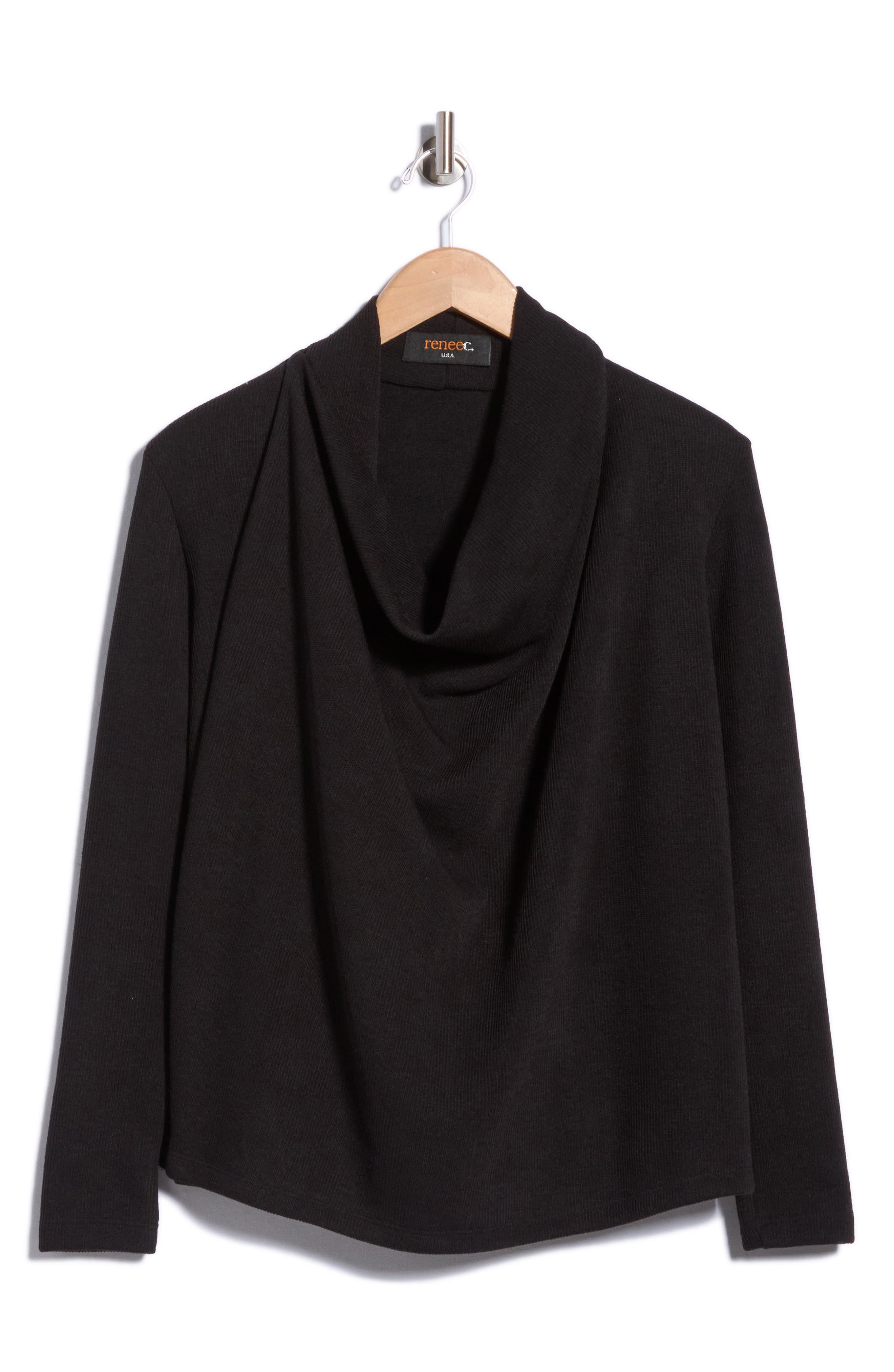 Draped Cowl Neck Sweater