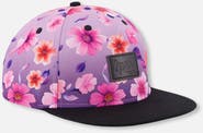 Deux par Deux Flat Brim Floral Gradient Print Cap