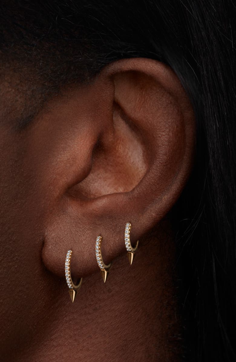 MARIA TASH Single Short Spike Diamond Eternity Clicker, Alternate, color, White Gold