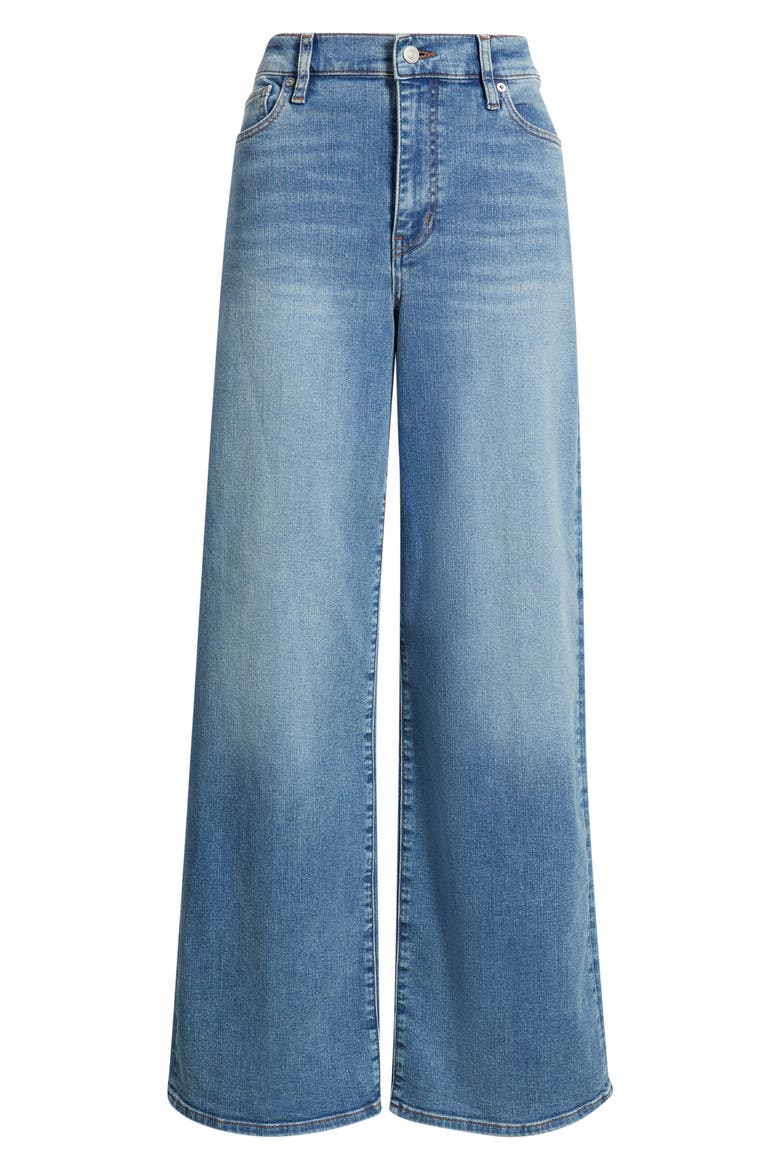 Le Slim Palazzo High Waist Wide Leg Jeans, Alternate, color, GOSSAMER