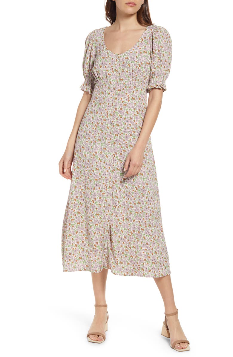 & Other Stories Print Puff Sleeve Dress, Main, color, 