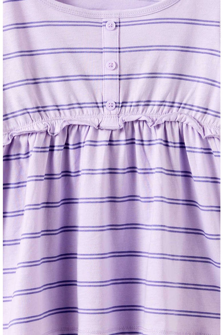 Kid's Long Sleeve Jersey Babydoll Top, Alternate, color, Vintage Lilac Island Punch