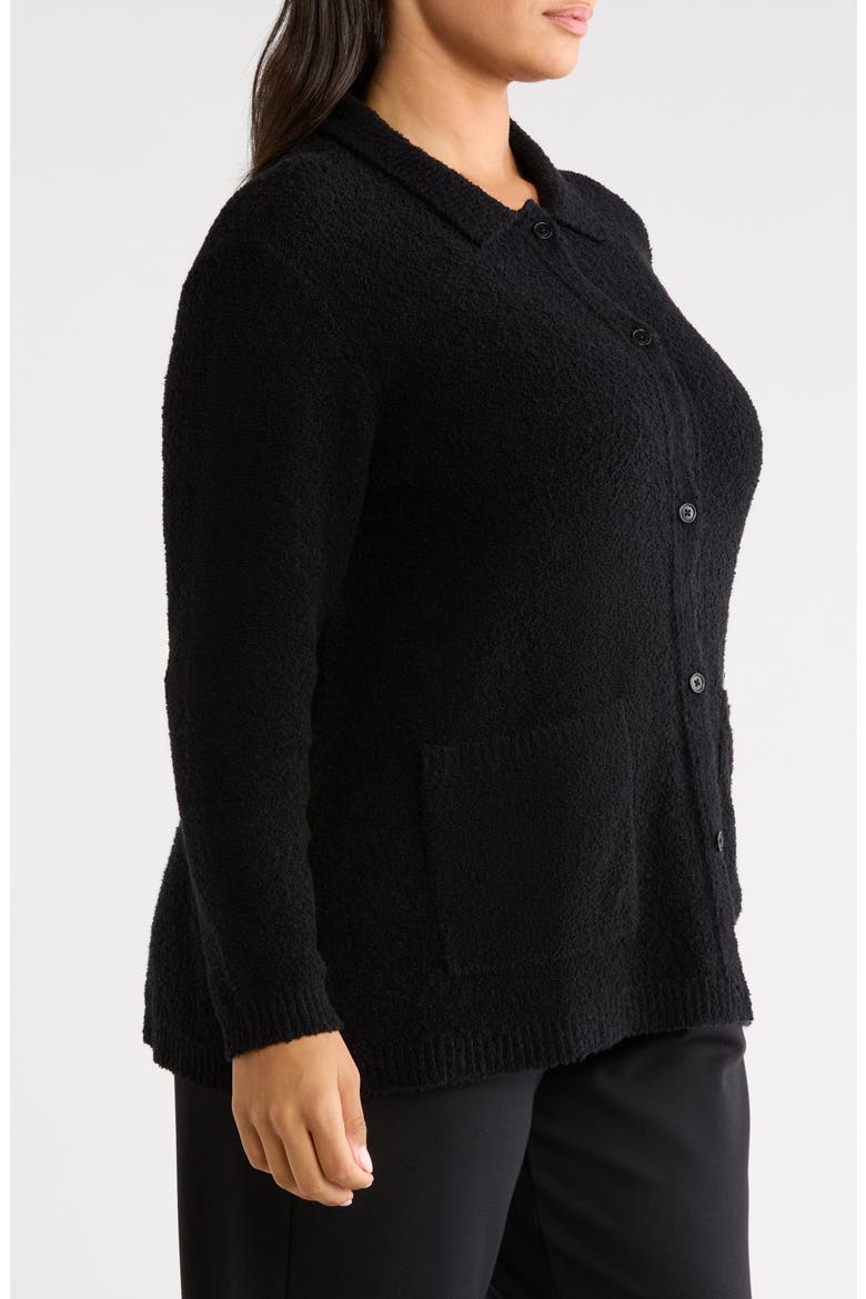 Cotton & Cashmere Blend Cardigan, Alternate, color, BLACK