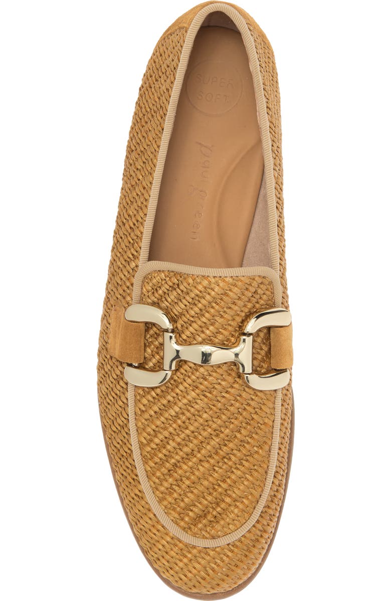 Paul Green Ariana Bit Loafer, Alternate, color, Camel Suede Raffia