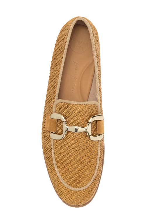 Paul Green Ariana Bit Loafer In Camel Suede Raffia
