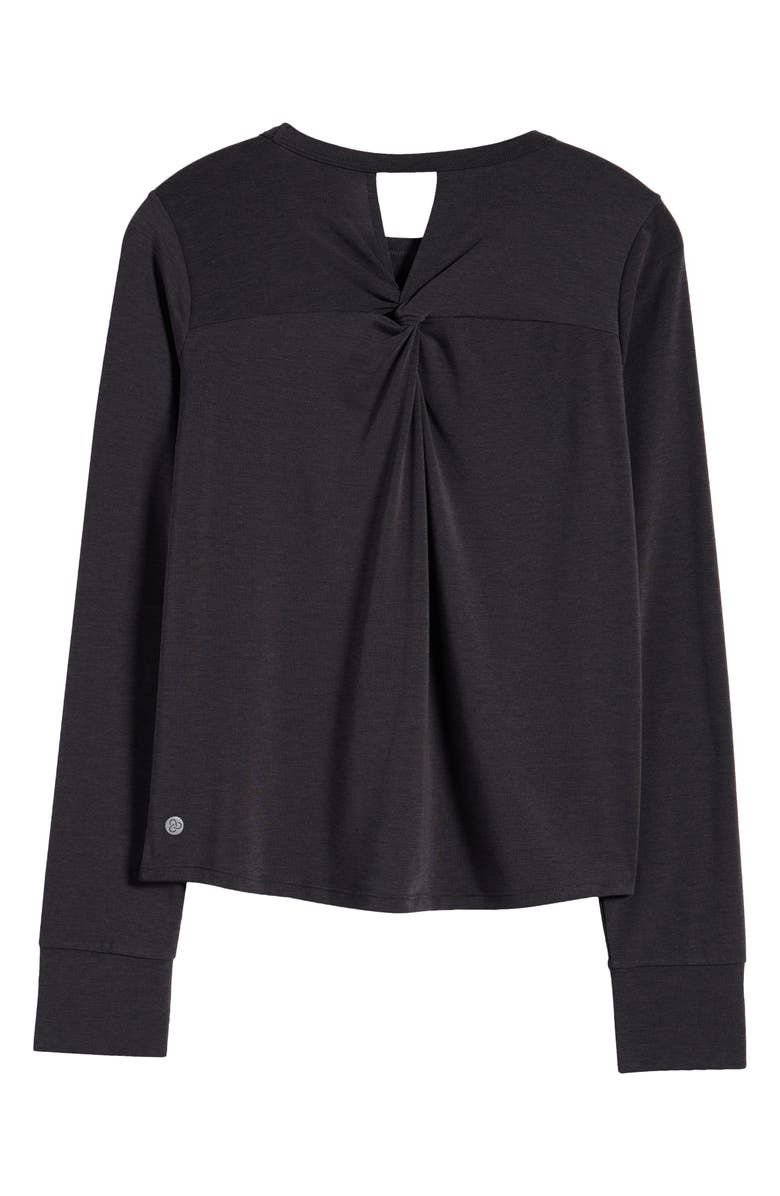 Zella Girl Kids' Long Sleeve Twist Cutout T-Shirt, Alternate, color, 