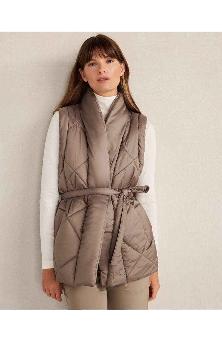 Haven Well Within Shiny Quilted Puffer Vest, Alternate, color, Nightengale