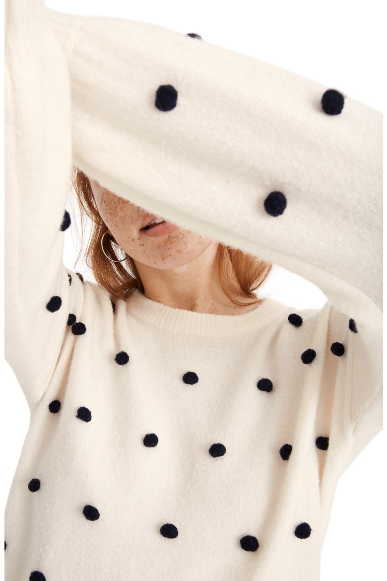 Brockton Bobble Sweater, Alternate, color, ANTIQUE CREAM