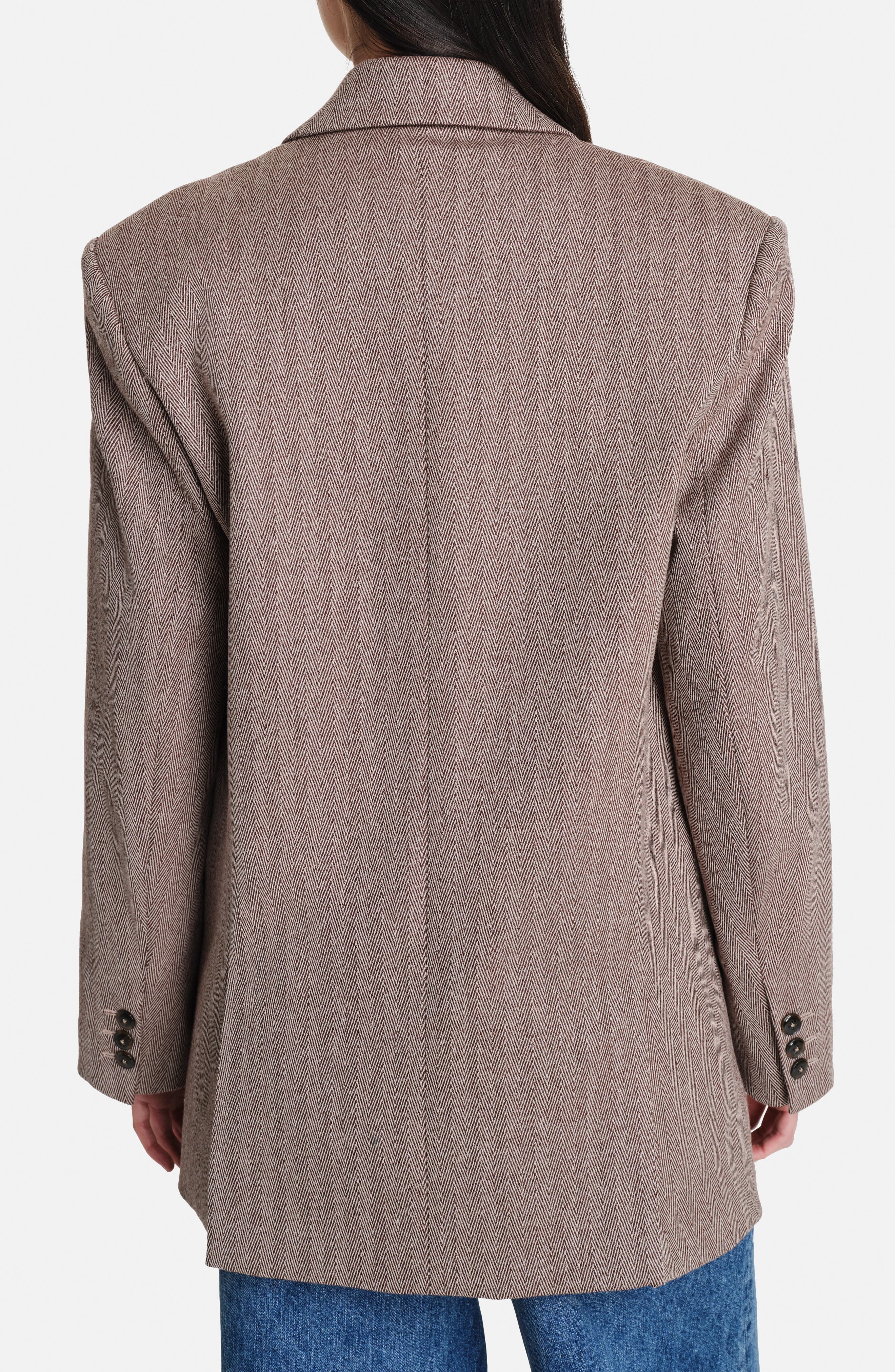 Girl Boy Girl Herringbone Wool Blend Tweed Jacket - image 2