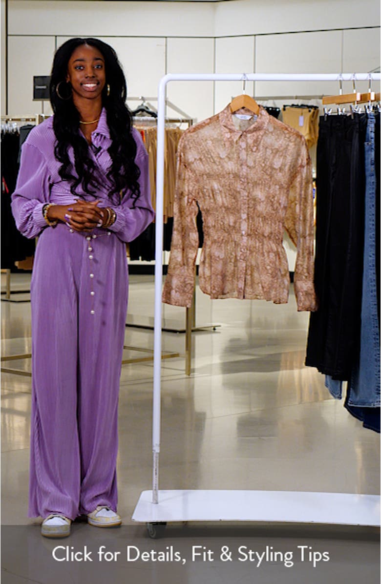 Smocked Peplum Shirt, sales video thumbnail