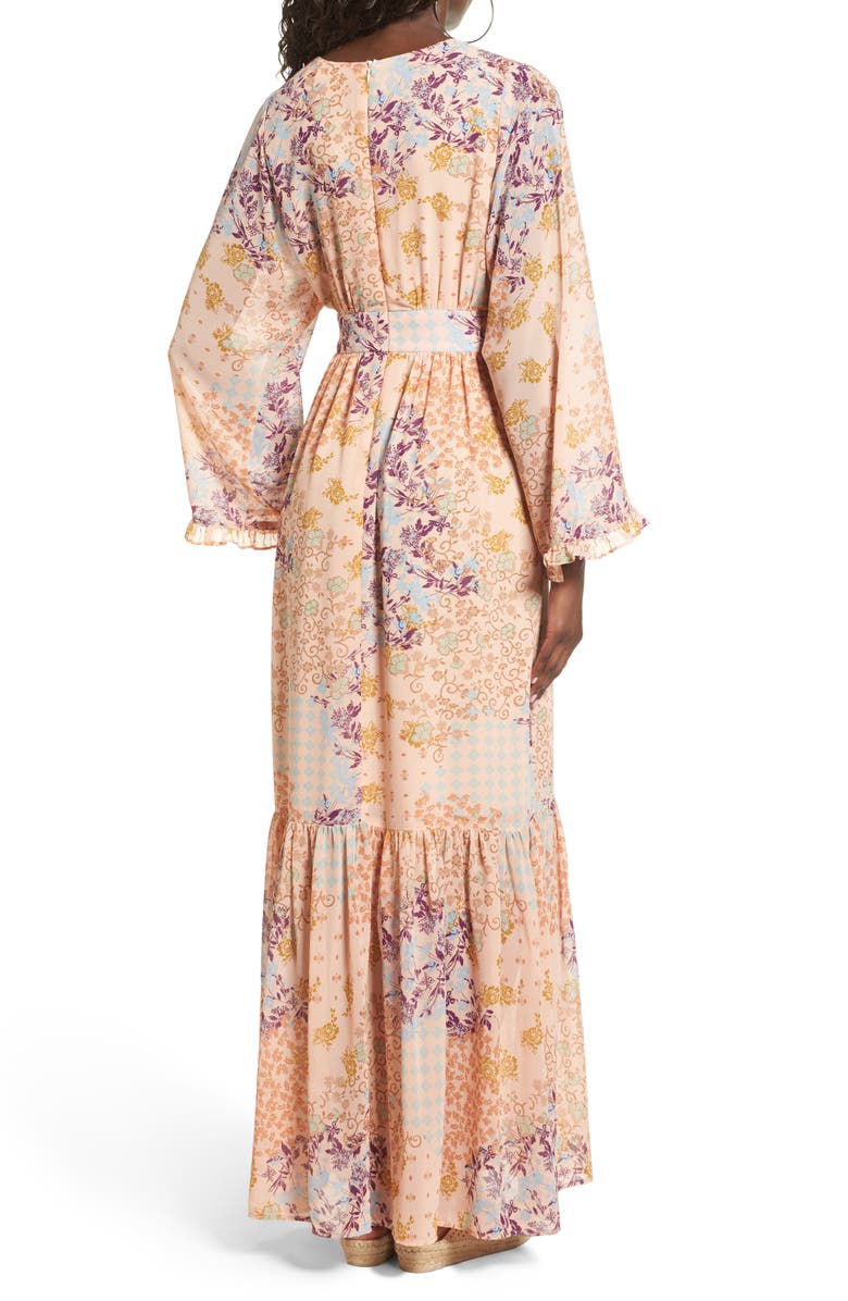 WAYF Viola Bell Sleeve Maxi Dress, Alternate, color,