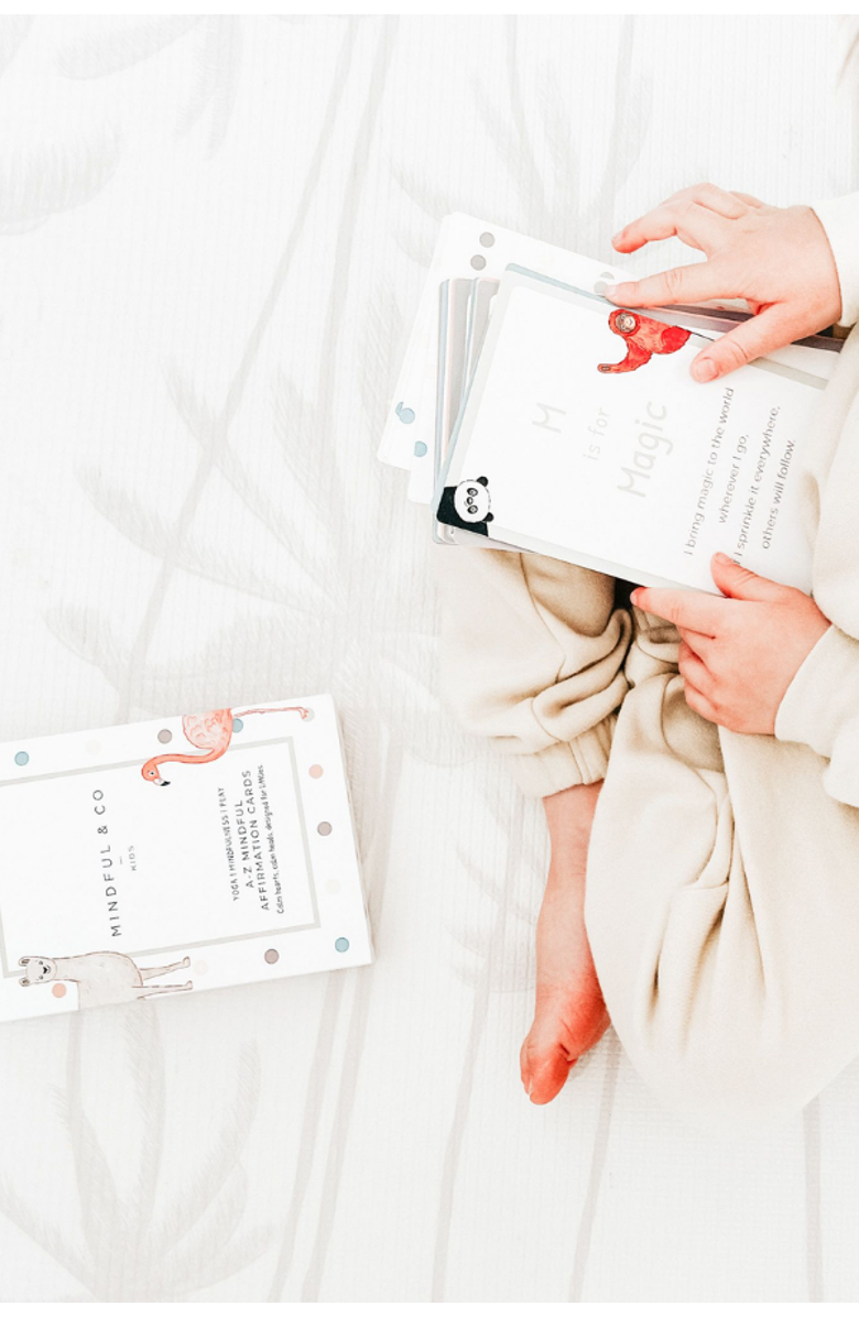 Mindful & Co Kids A-Z Mindful Affirmation Cards - Age 3+ Years, Alternate, color, White With Print