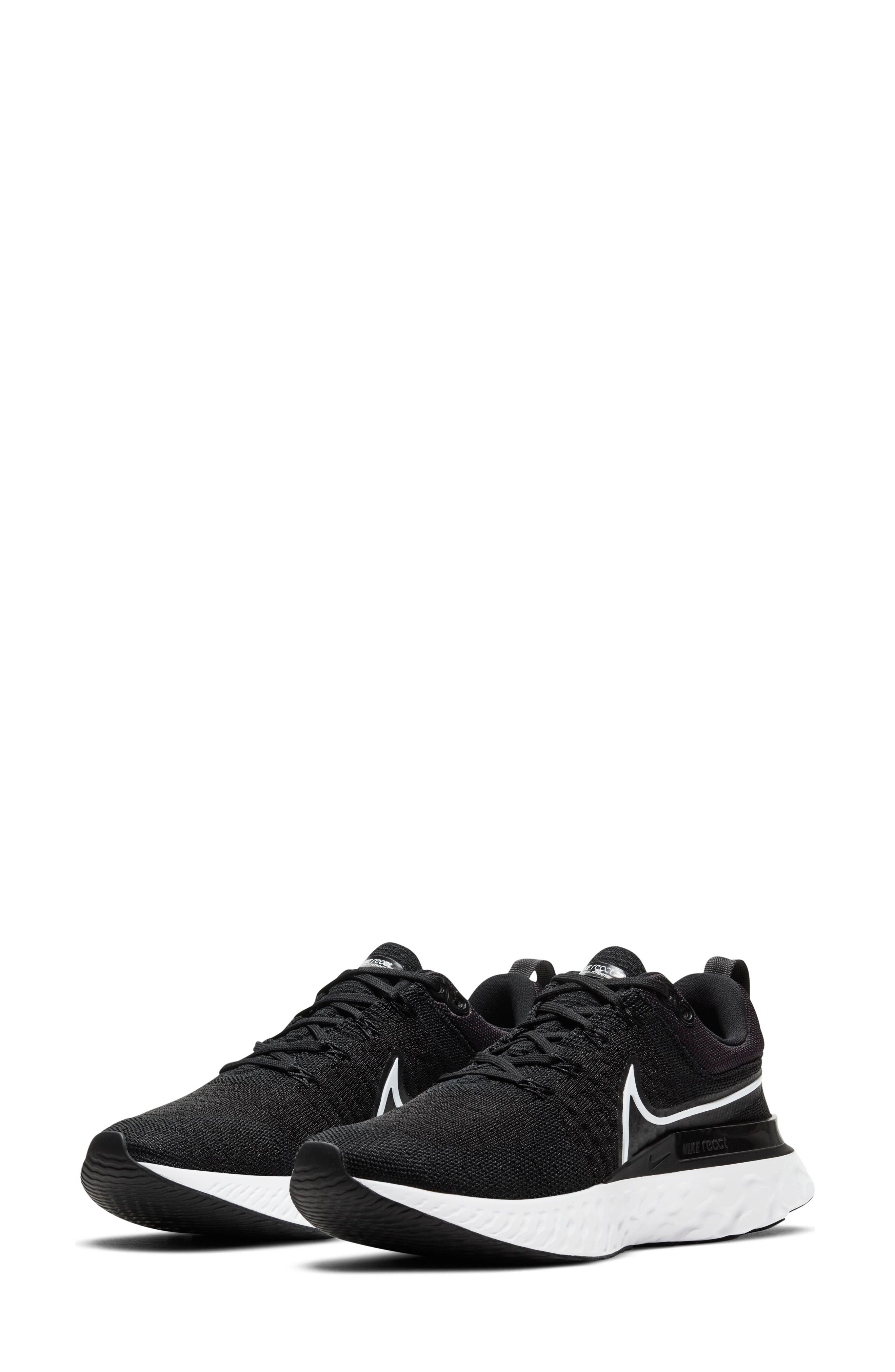 React Infinity Run Flyknit 2 Running Shoe, Main, color, BLACK/ WHITE/ IRON GREY