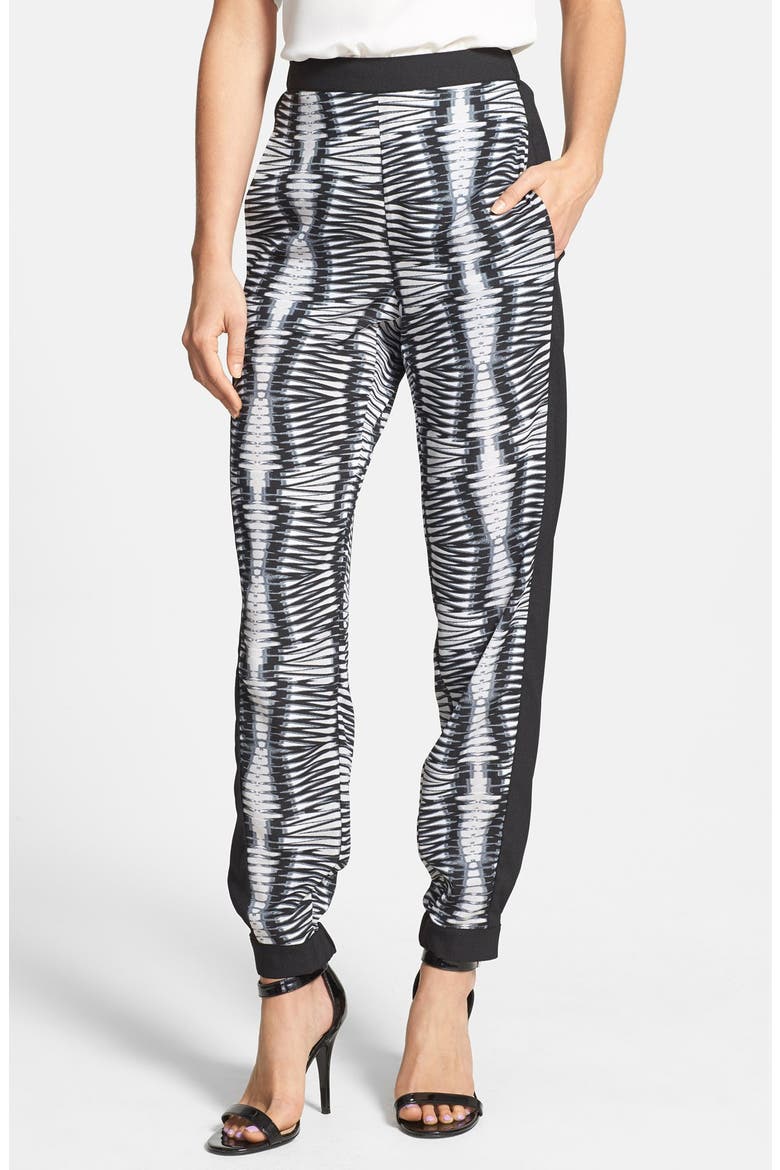 Mirror Print Track Pants, Main, color, BLACK COMBO