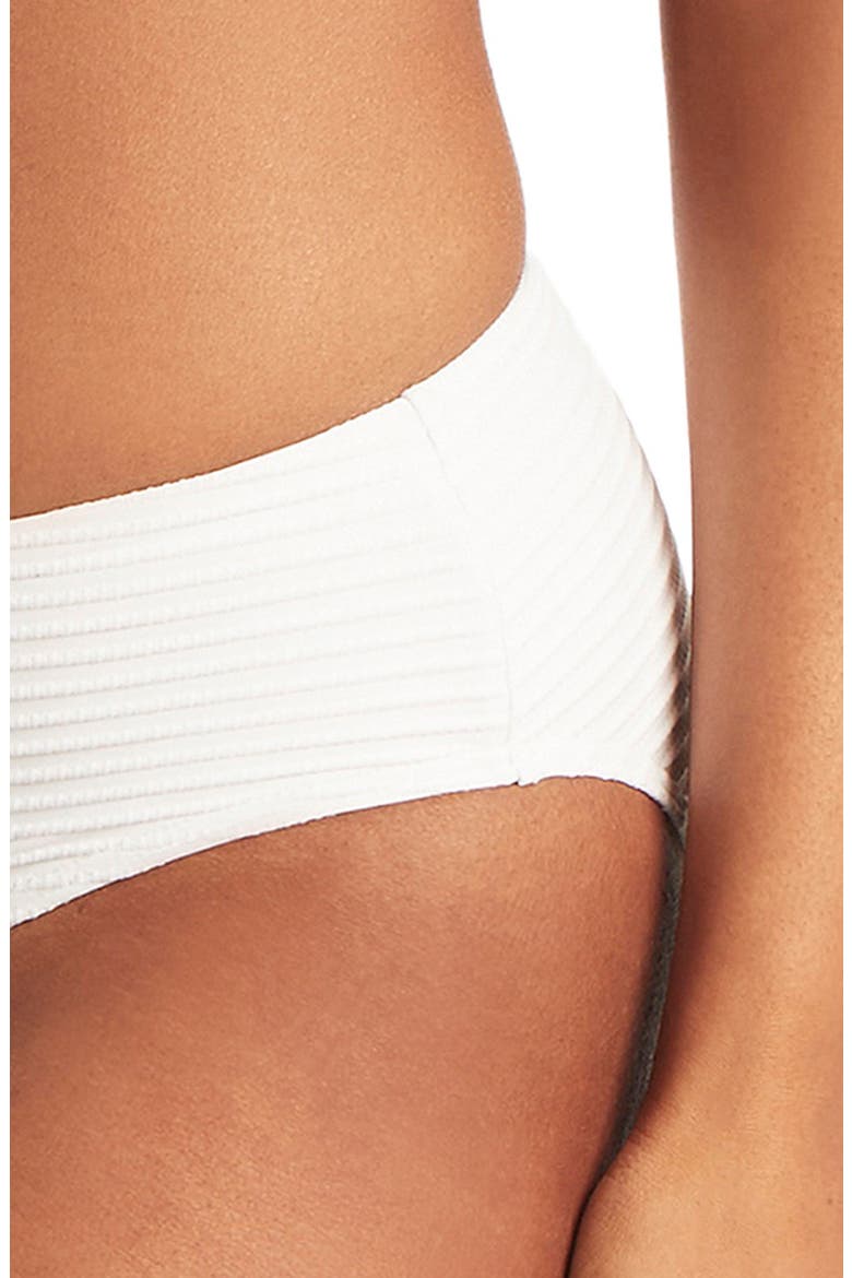 Textured Bikini Bottoms, Alternate, color, WHITE