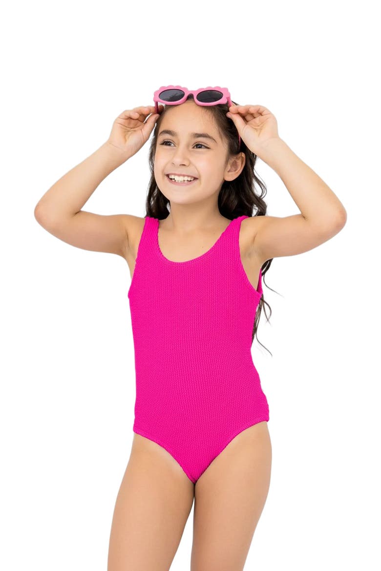 Crinkle One Piece, Alternate, color, Fuchsia