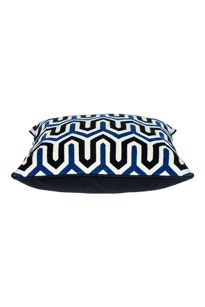 Machu Embroidered Throw Pillow, Alternate, color, BLUE WHITE BLUE