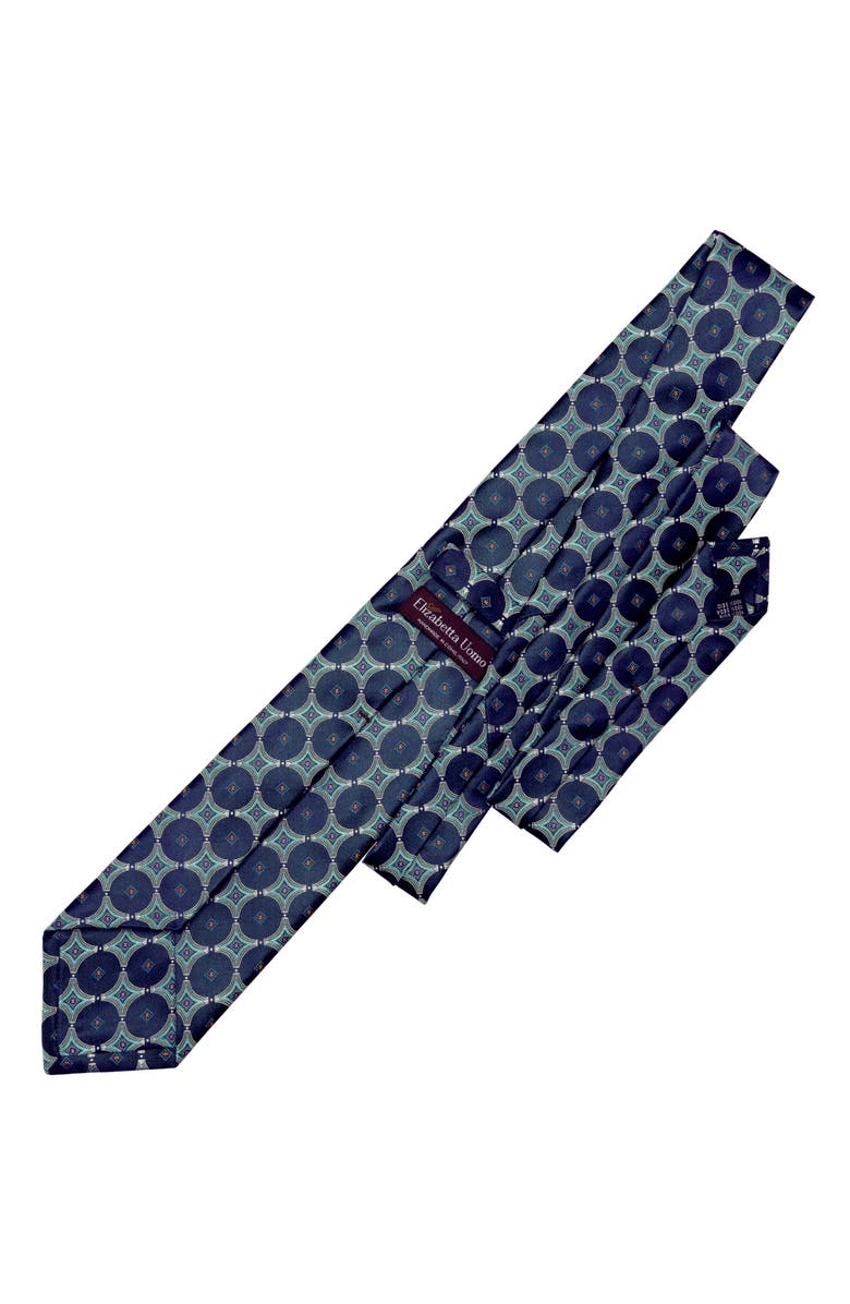 Elizabetta Zuccari - Extra Long Silk Jacquard Tie for Men, Alternate, color, Sea Blue