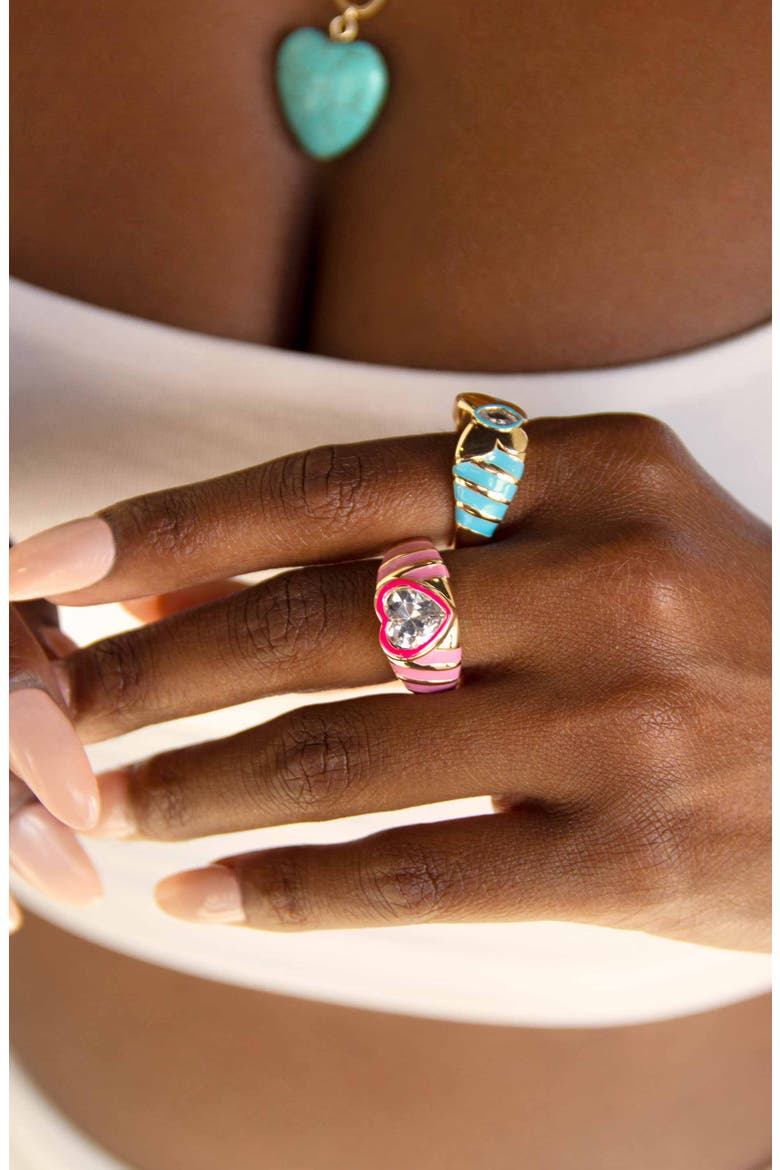 Butterfly Enamel Ring, Alternate, color, GOLD
