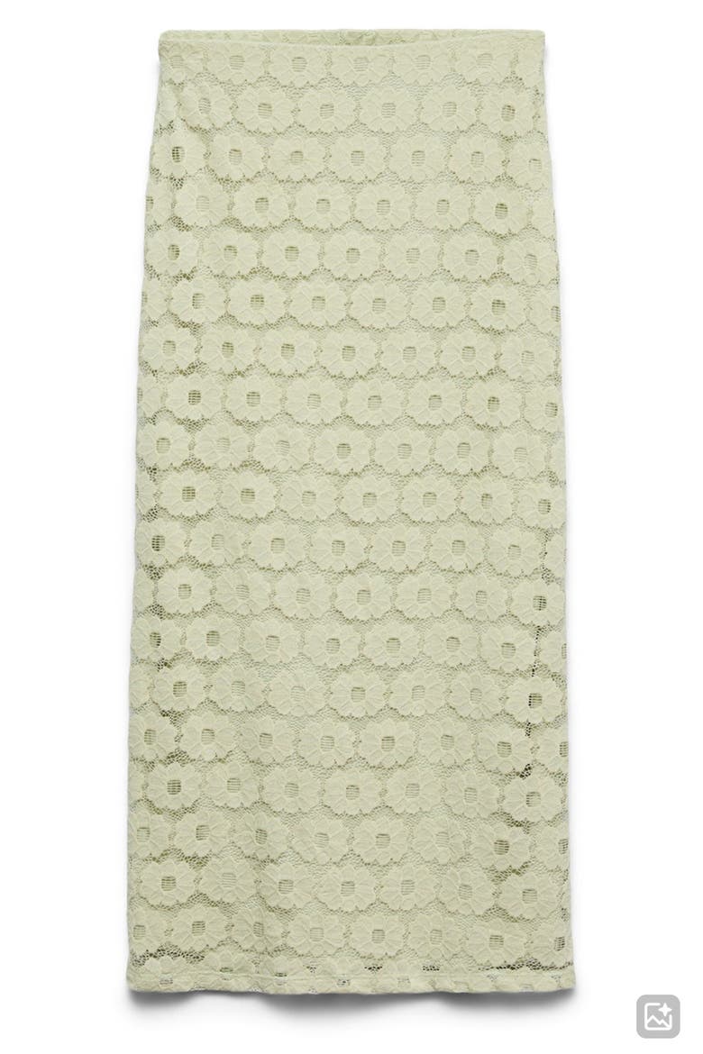 Janelle Floral Lace Skirt, Alternate, color, FOG GREEN