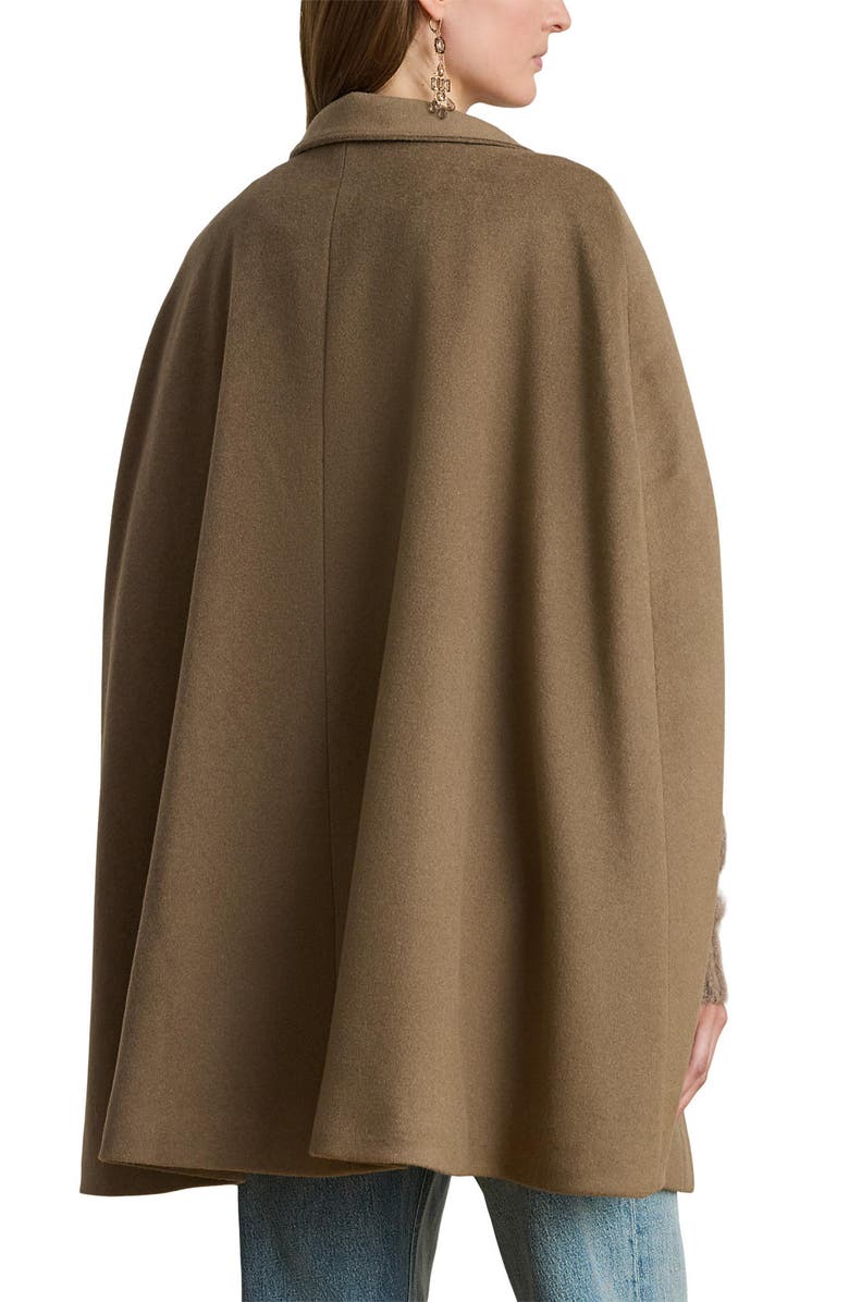 Lauren Ralph Lauren Wool Blend Cape, Alternate, color, Truffle