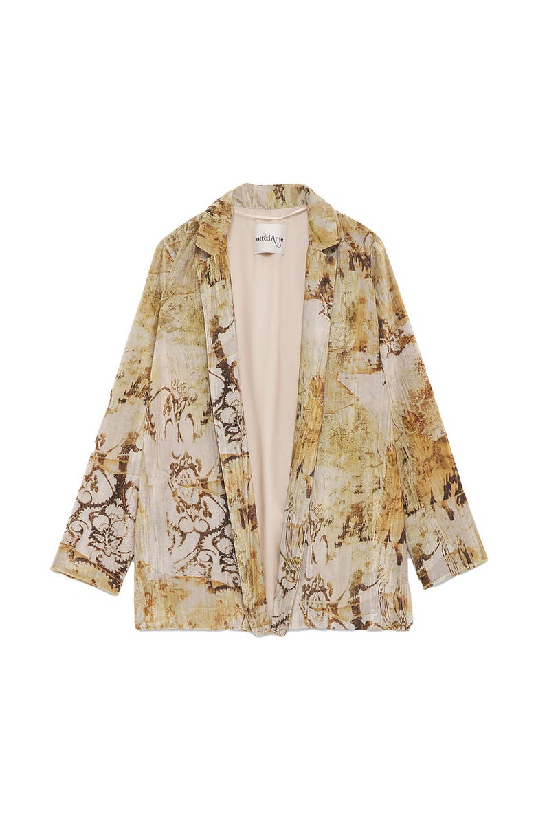 ottod'Ame Patterned Blazer, Alternate, color, Beige