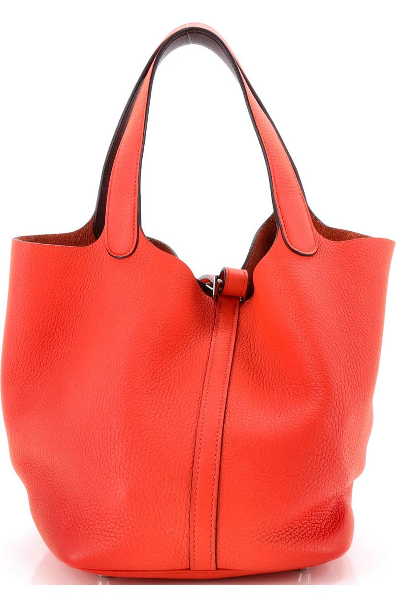 Pre-Owned Hermes Eclat Picotin Lock Bag Clemence MM, Alternate, color, Orange Poppy