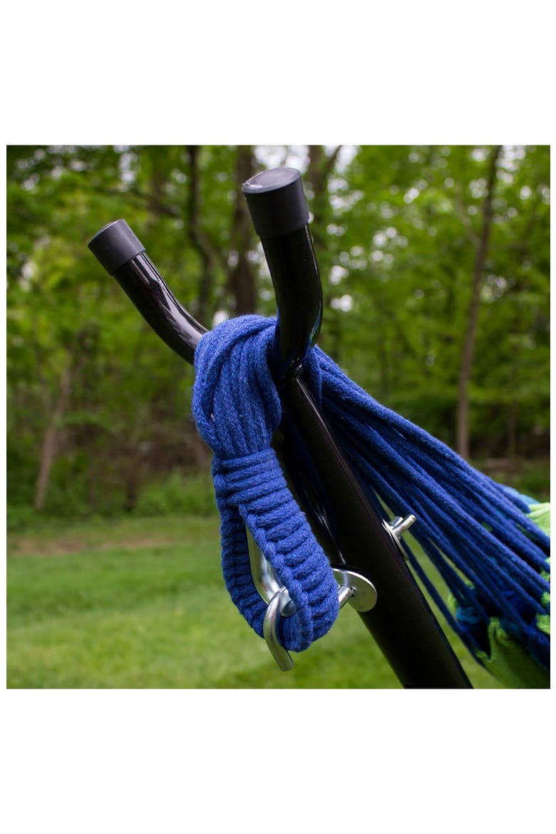 Steel Stand Double Hammock, Alternate, color, MULTI