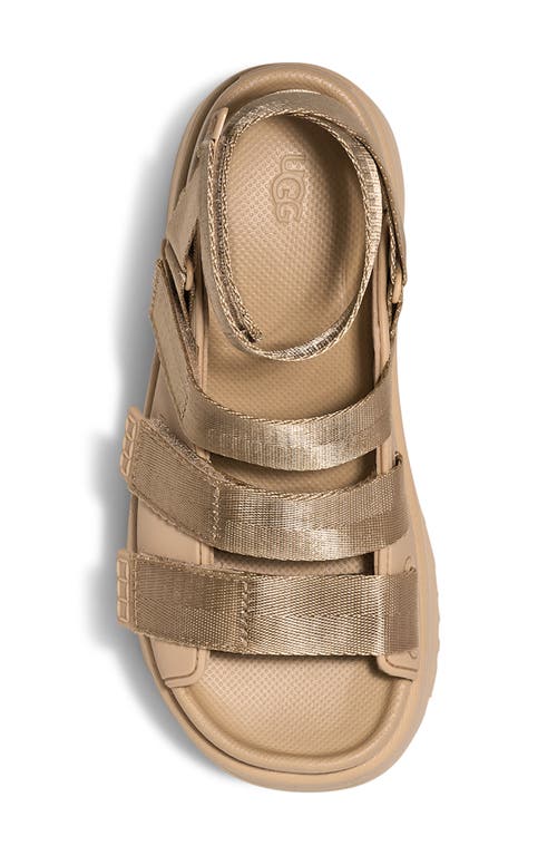 Ugg(r) Goldenrise Ankle Strap Platform Sandal In Mustard Seed