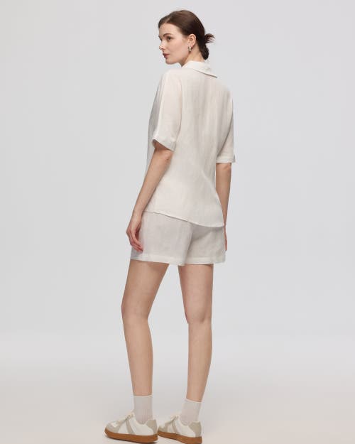 Juana Hemp Pull-on Shorts In White