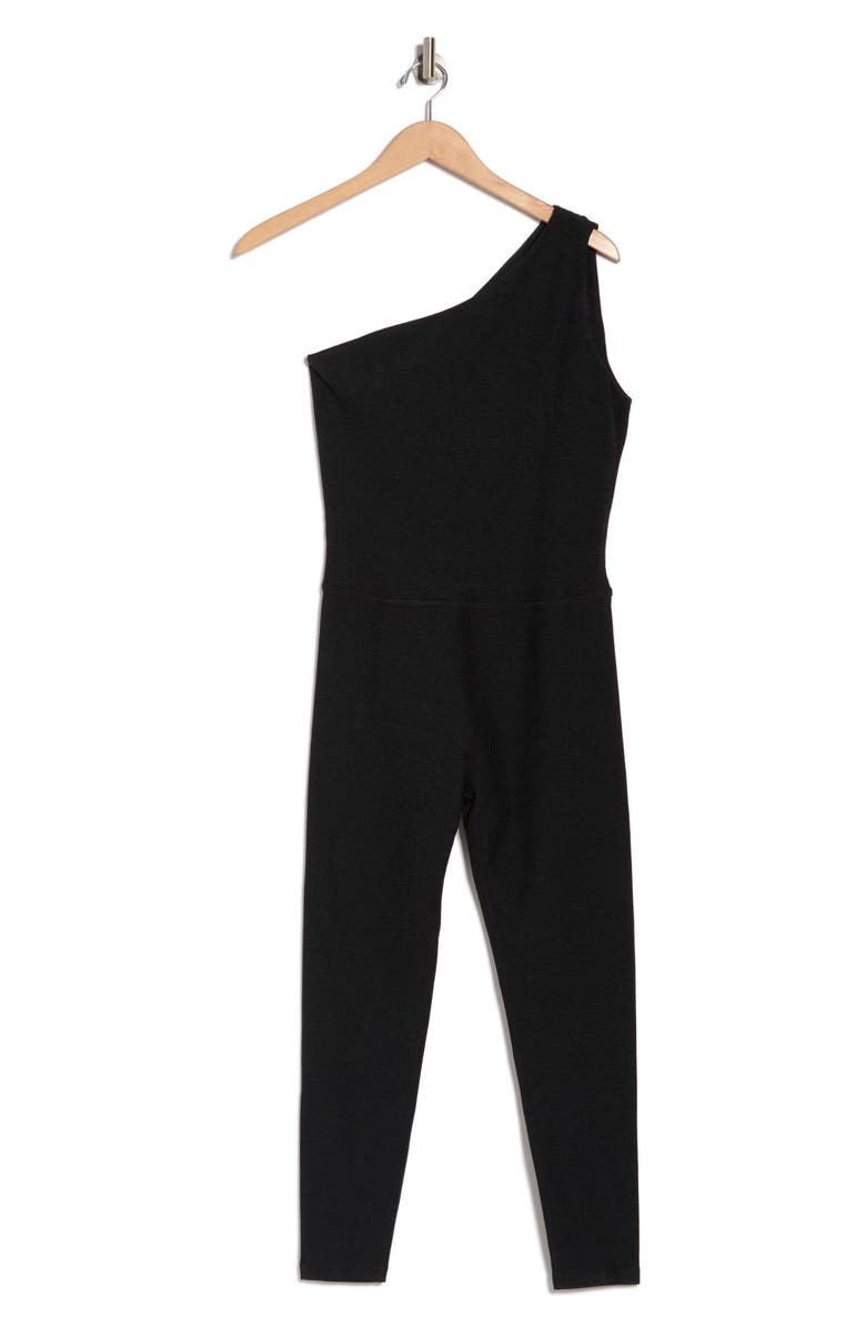 Beyond Yoga Space Dye Upswing One-Shoulder Jumpsuit, Main, color, Darkest Night