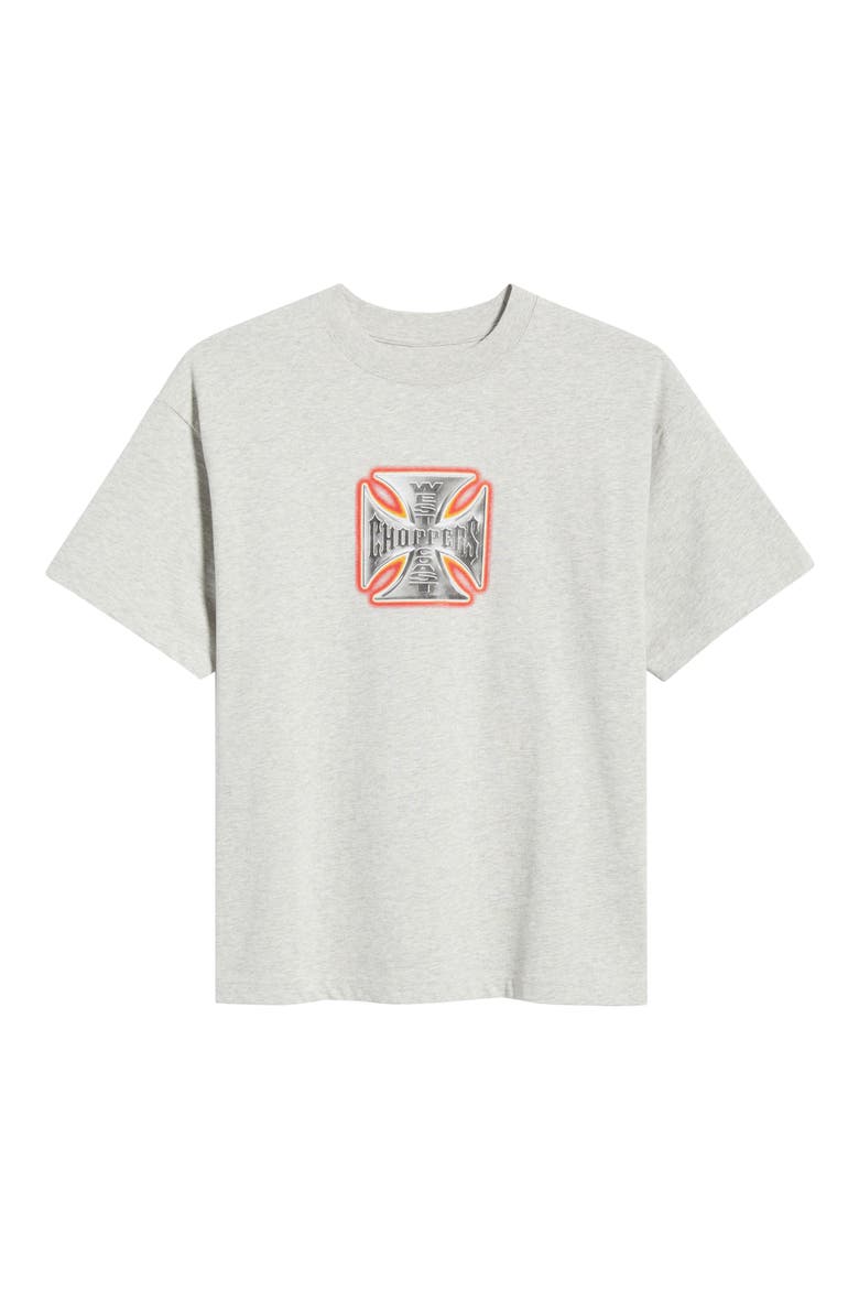 West Coast Choppers Orange Glow Graphic T-Shirt, Alternate, color, HEATHER GREY