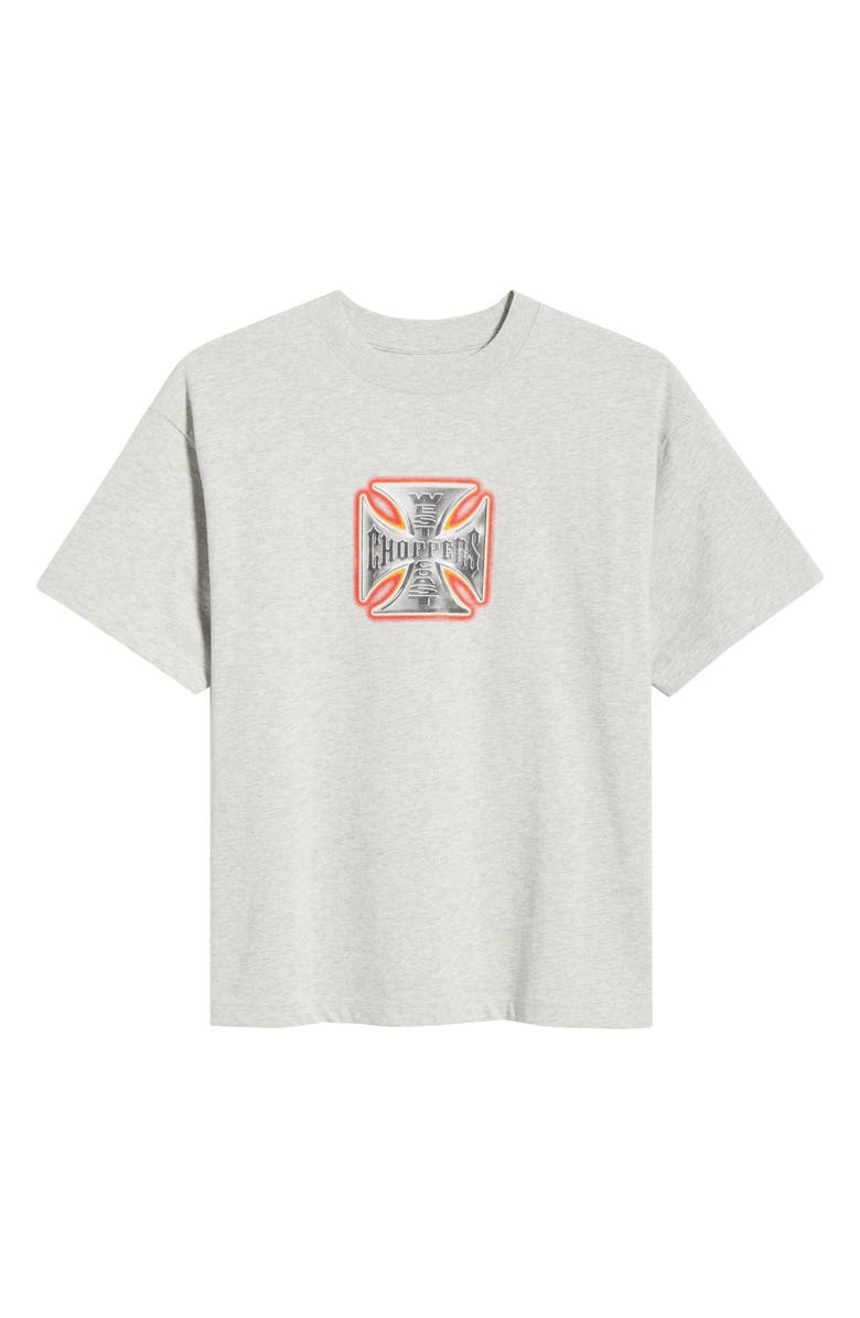ID Supply Co West Coast Choppers Orange Glow Graphic T-Shirt, Alternate, color, Heather Grey