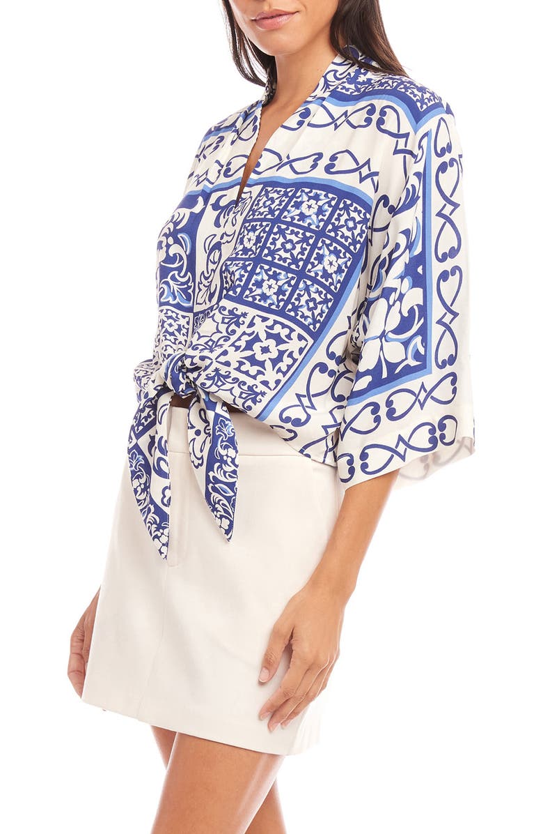 FIFTEEN TWENTY Bernice Tie Front Top, Alternate, color,