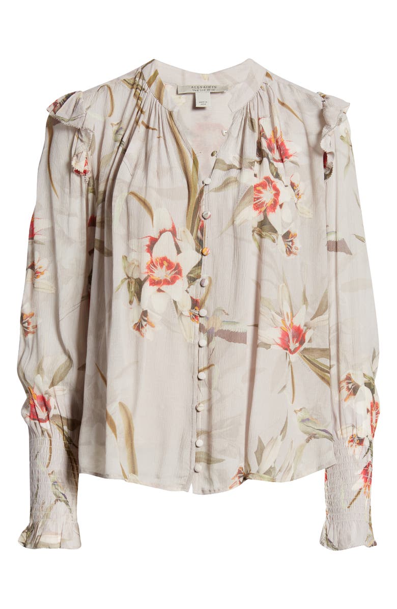 AllSaints Lara Kuroyuri Floral Print Blouse, Alternate, color, 