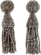 Oscar de la Renta Classic Short Tassel Drop Clip Earrings